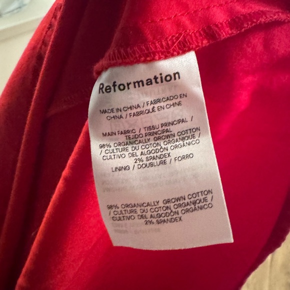 Reformation Stassie Halter Neck Dress in Red - Picture 8 of 8